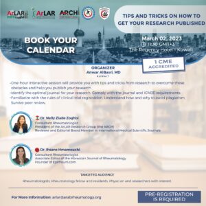 Attend the ArLAR23 Kuwait congress and learn the tips and tricks on how to successfully publish your research